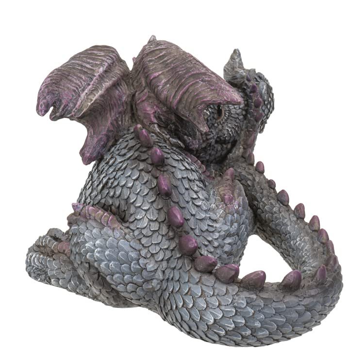 Pacific Trading Blue Dragon Laying Down Figurine 7.4 Inch