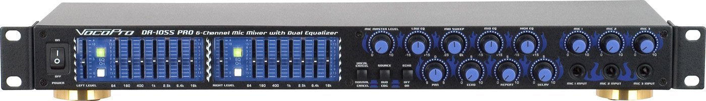 VocoPro DA-1055 Pro Professional 6 MIC. Digital Echo Mixer/Parametric Equalizer