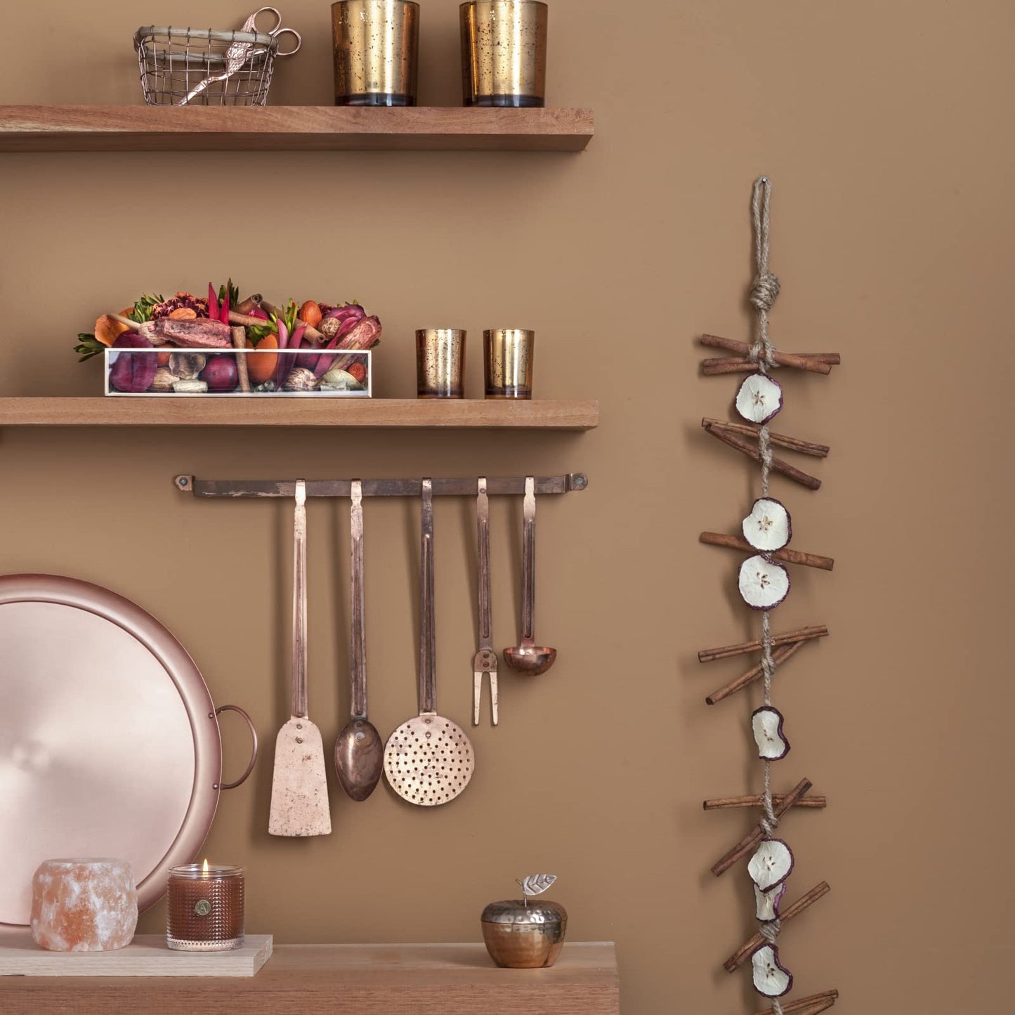 Aromatique Cinnamon Cider Textured Glass Candle Set of 2 6oz - Decorative Home Fragrance Aromatherapy Long Lasting Room Air Freshener Perfect Fall Decoration Luxury Glass Candle Gift 40 Hour Burn!