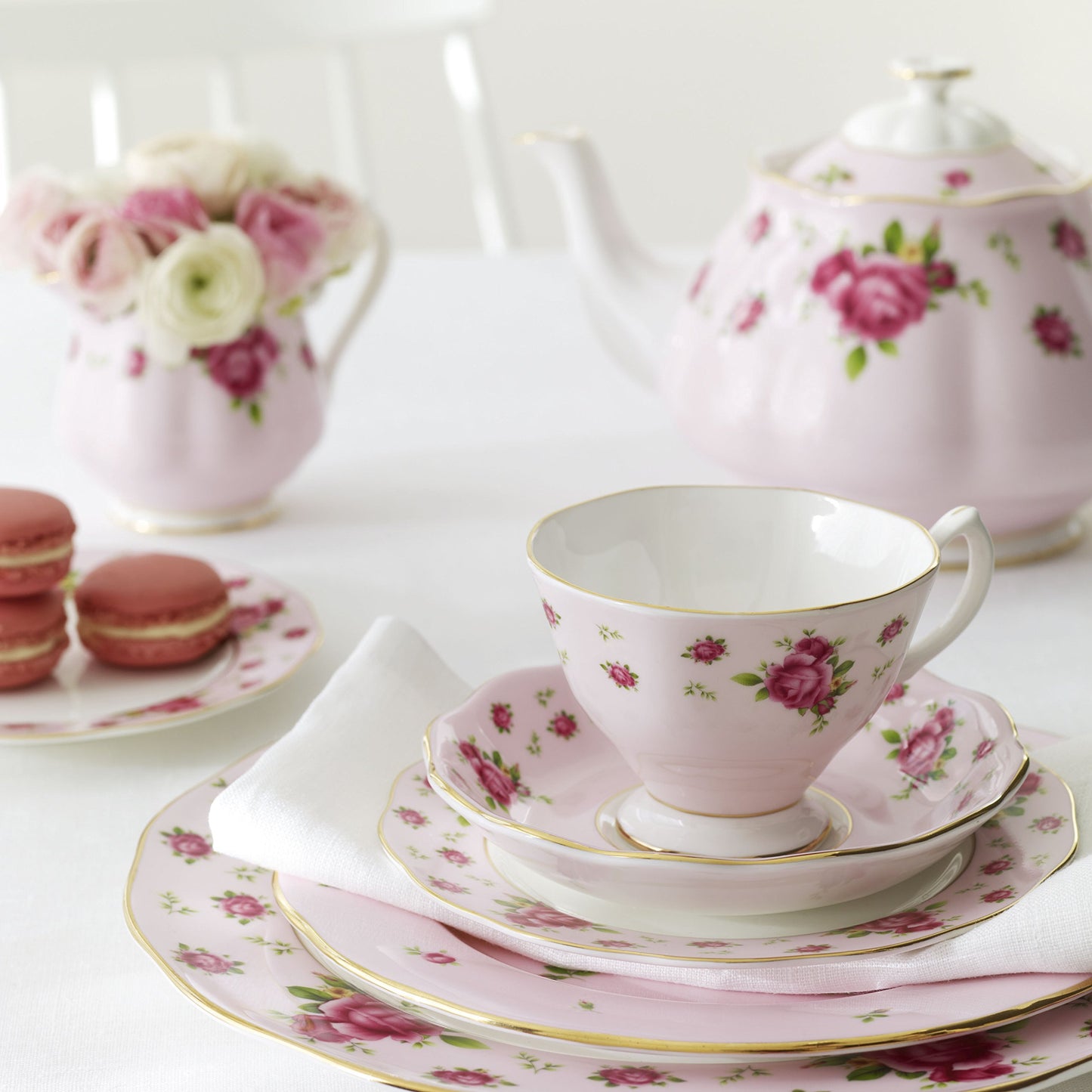 Royal Albert New Country Roses Pink - Vintage 5-piece Place Setting