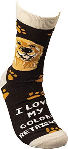 Primitives By Kathy Socks - I Love My Golden Retriever, Multi, One Size Fits Most