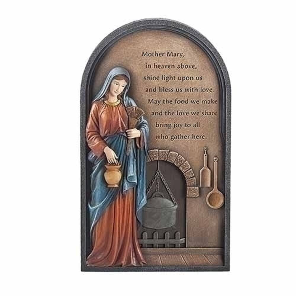 Roman Joseph's Studio Renaissance Collection Kitchen Madonna Decorative Wall Plaque, 9.25-inch Height, Religious Decoration