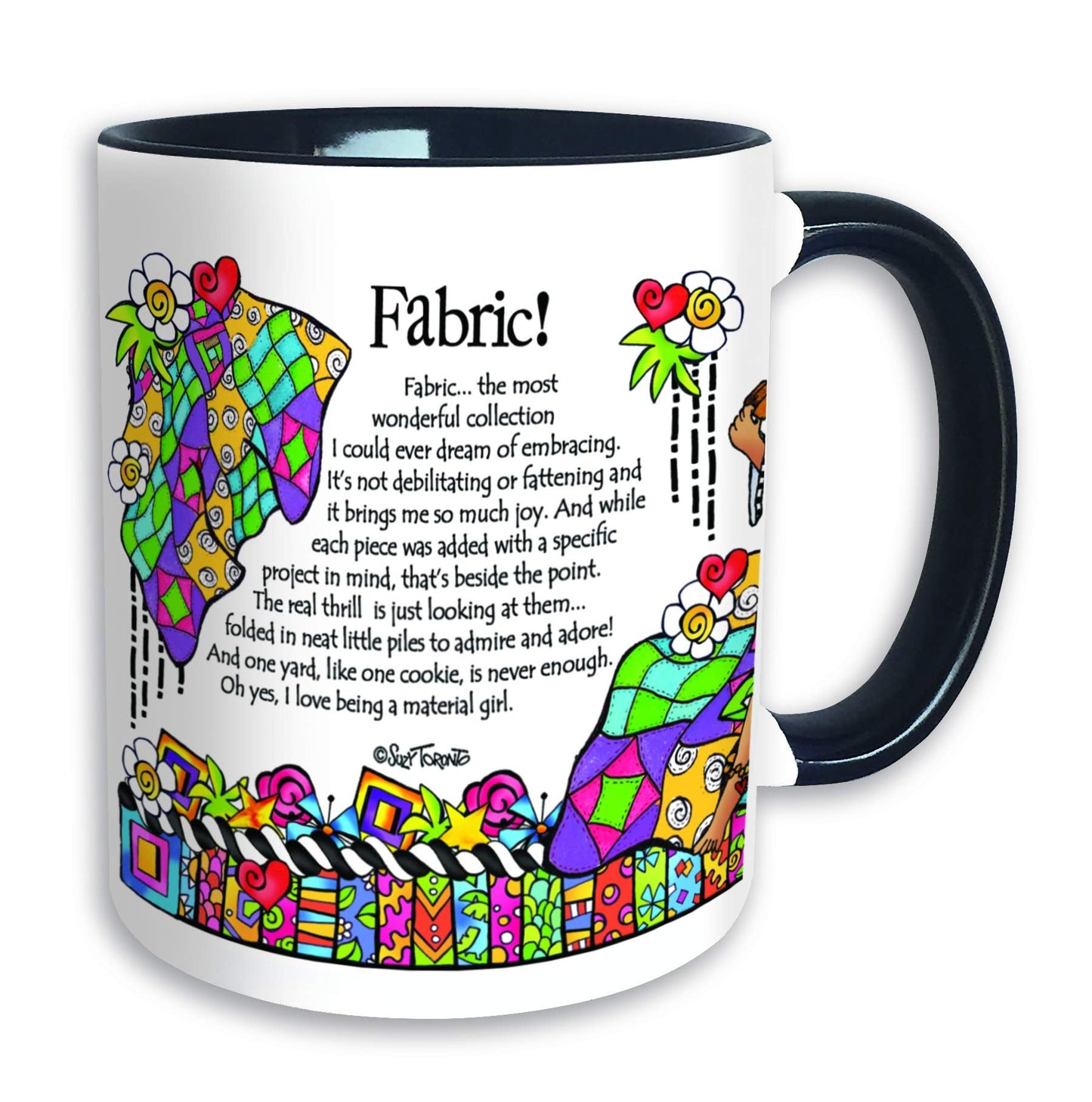 Suzy Toronto Quilt Fabric 11oz Mug Gift