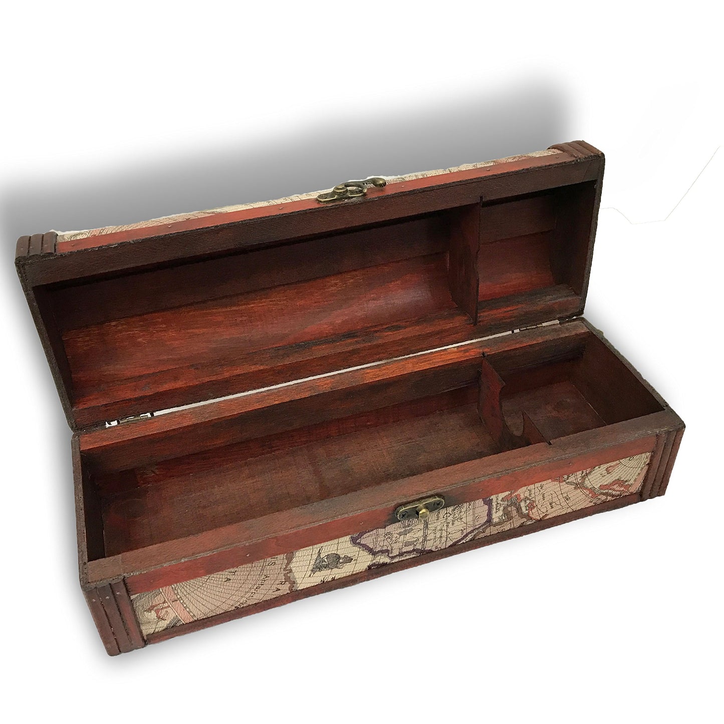 Allgala Wooden Wine Bottle Box with Antique Finish
