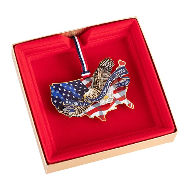 AMERICA250 Eagle of Freedom Over America Ornament