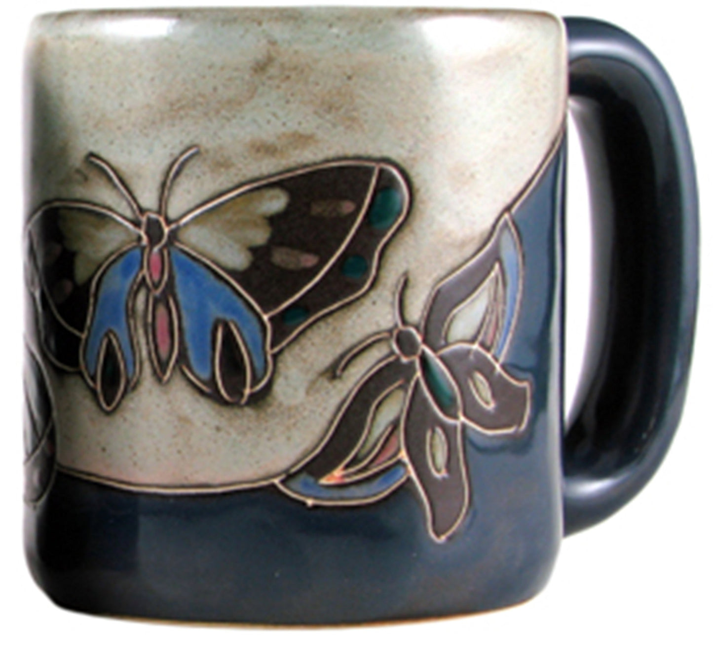 Mara Stoneware Mug - Butterfly Blue - 16 oz