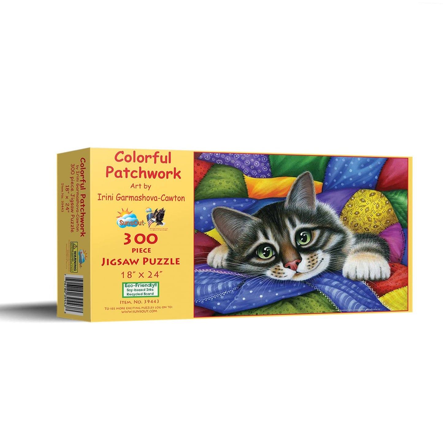 SUNSOUT INC - Colorful Patchwork - 300 pc Jigsaw Puzzle by Artist: Irina Garmashova-Cawton - Finished Size 18" x 24" - MPN# 39443