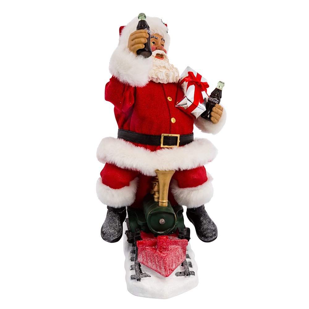 Kurt S. Adler Kurt Adler 13-Inch Battery-Operated Coca-Cola Santa Train with LED Garland