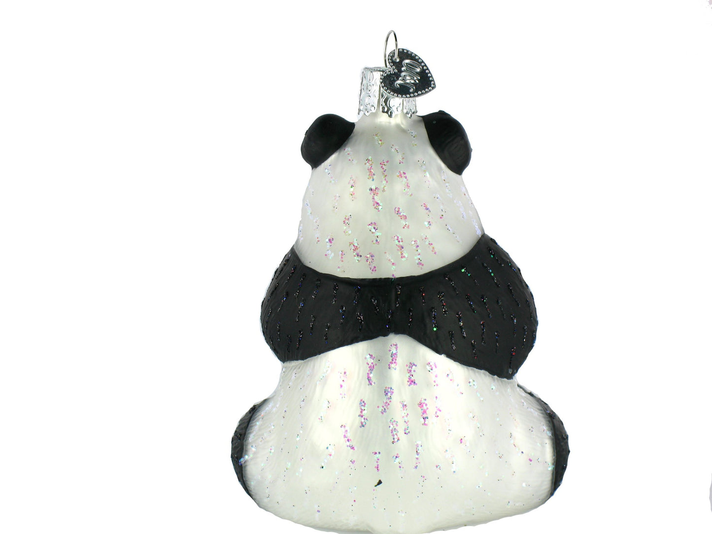 Old World Christmas Ornaments: Panda Glass Blown Ornaments for Christmas Tree