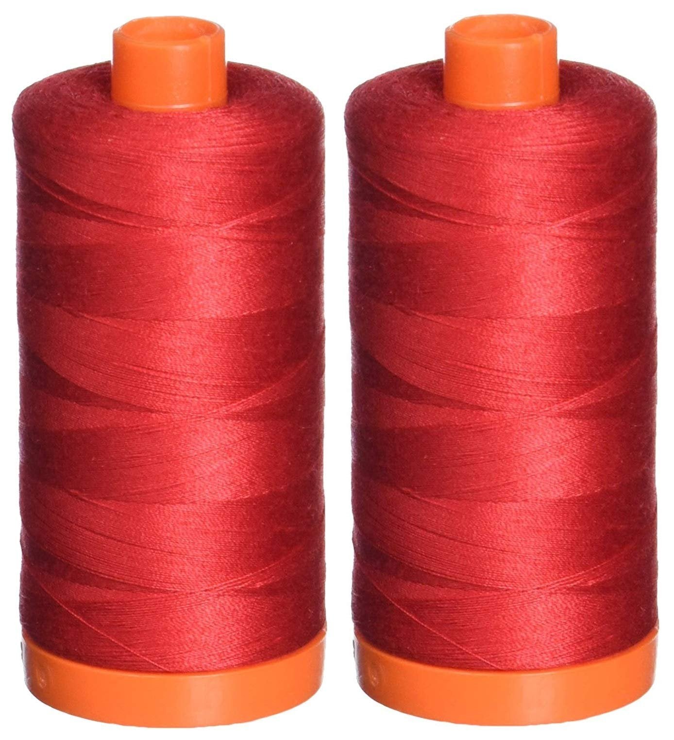 Aurifil 50wt Mako Cotton Thread 1,422 Yards - Red A1050-2250 (Тwo Рack)