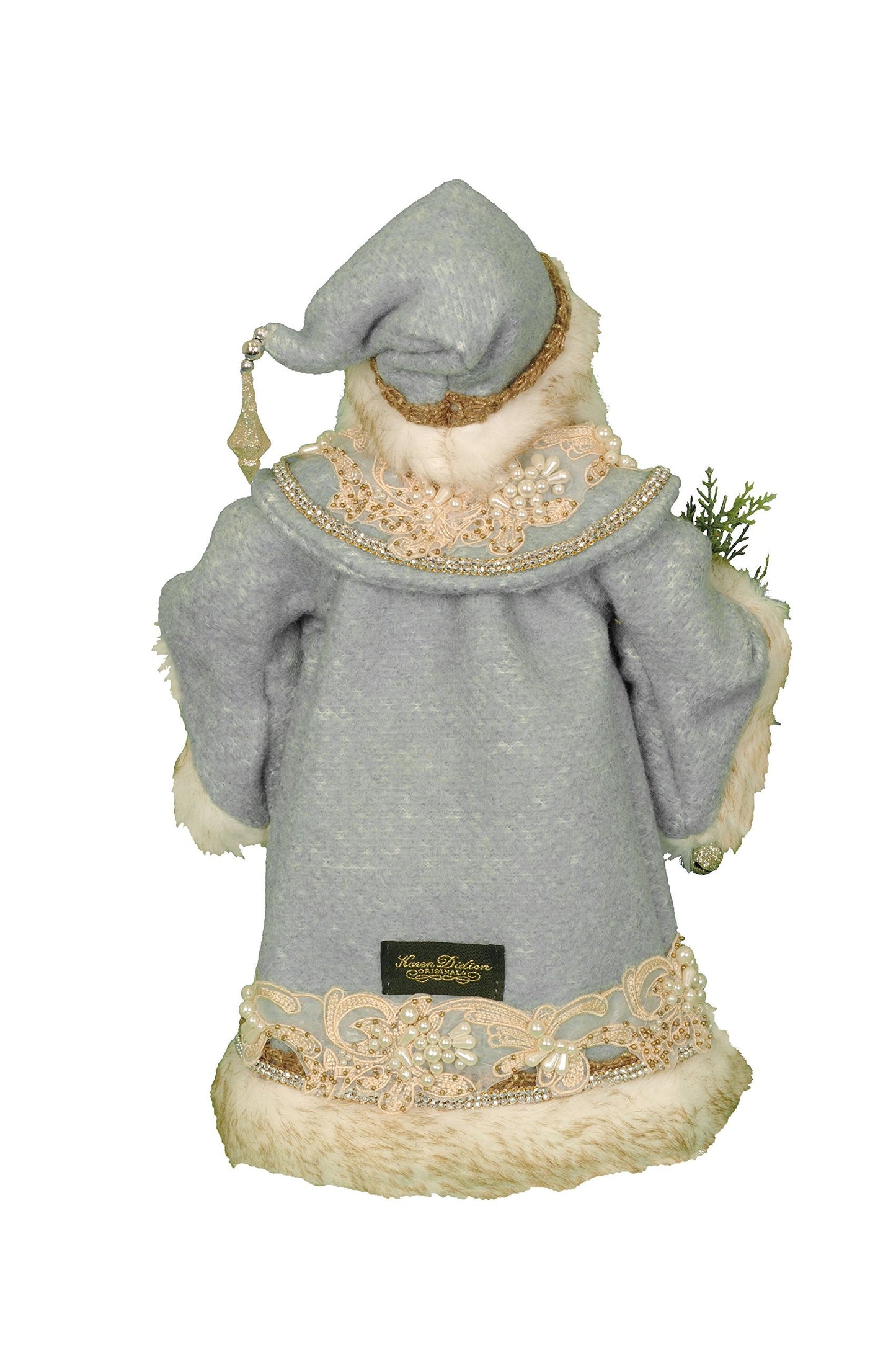 Karen Didion Originals Tiffany Blue Santa Figurine, 17 Inches - Handmade Christmas Holiday Home Decorations and Collectibles