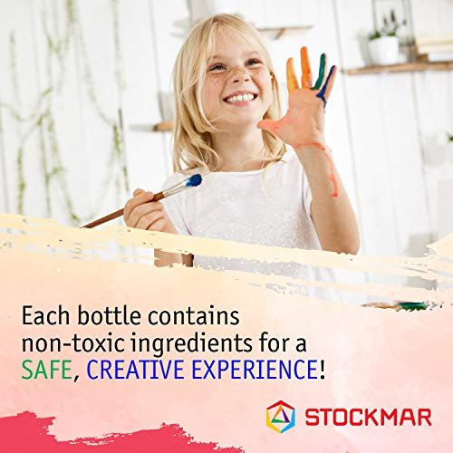 Stockmar Watercolor Paint Set - Includes Carmine Red, Lemon Yellow, Ultramarine Blue- Washable Paint for Kids, Students, & Artists (3 Bottles, 20 mL)