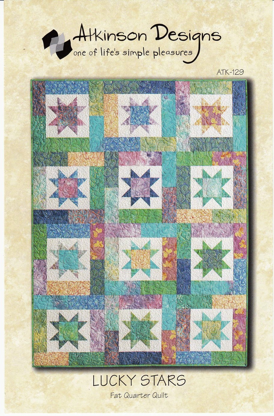 Atkinson Designs Pattern ATK-129 ~ Lucky Stars Fat Quarter Quilt