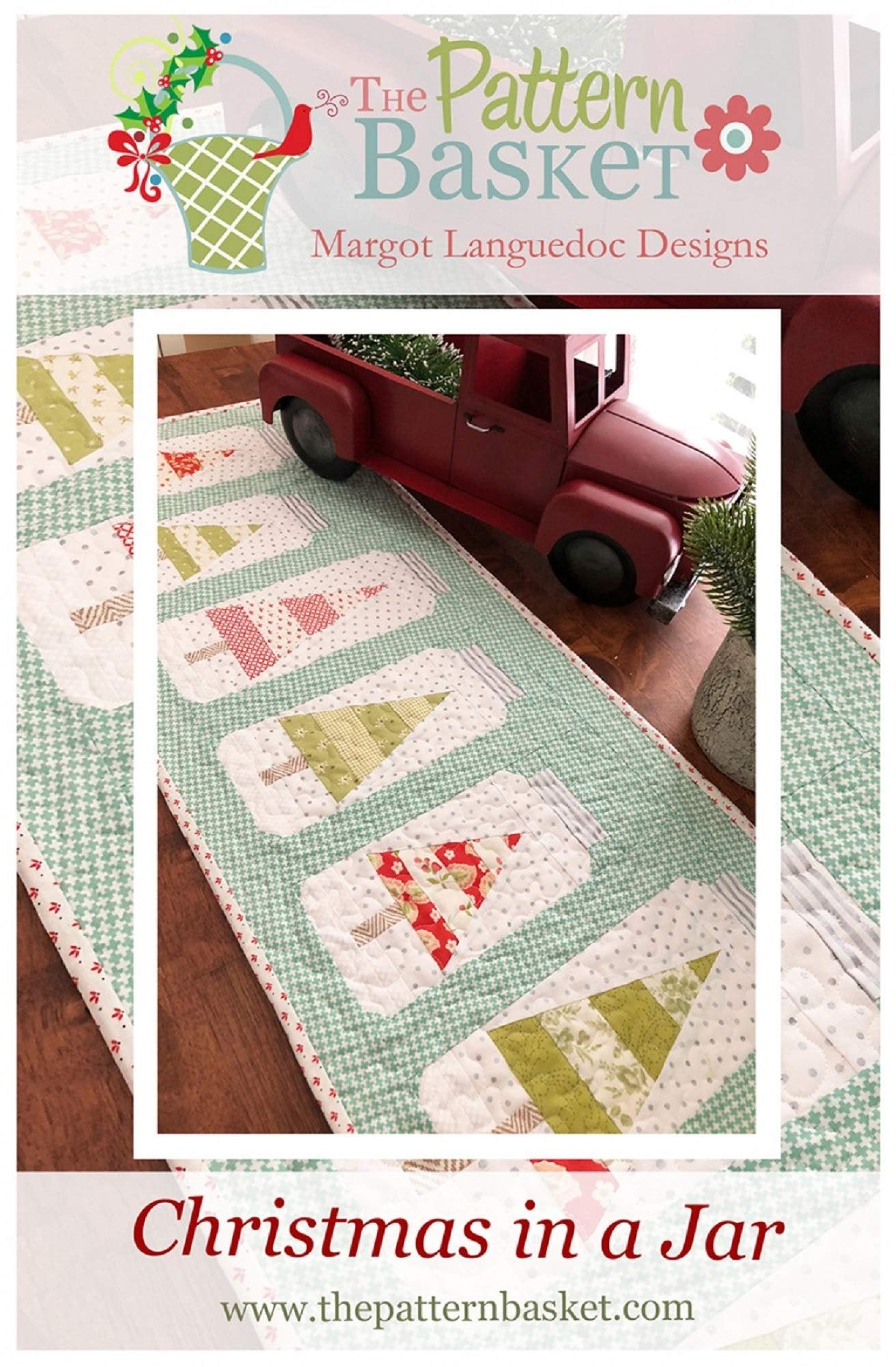 The Pattern Basket Christmas Jars Table Runner Pattern by Margot Languedoc Designs