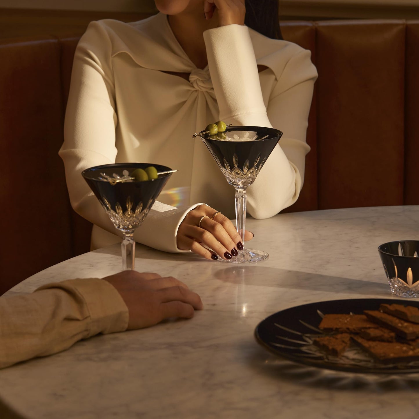 Waterford Lismore Black Martini, Set of 2, 7oz