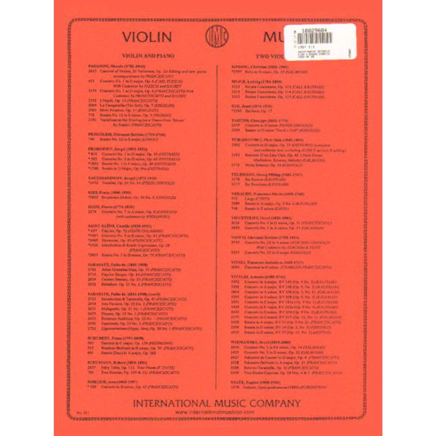 Saint-Saens, Camille - Introduction and Rondo Capriccioso, Op 28 - Violin and Piano