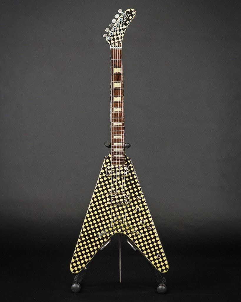Axe Heaven RN-502 Licensed Rick Nielsen Checkered Flying Mini Guitar