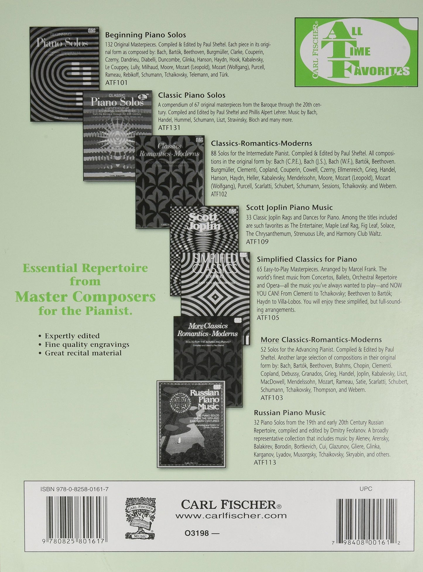 Carl Fischer My Favorite Program Album (Piano)