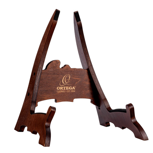 Ortega Guitars Wooden Acoustic Guitar Stand Made w/Birch Wood-Brown (OWGS-1)
