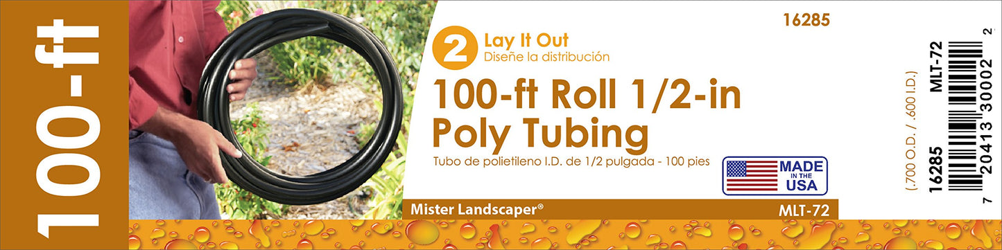 Mister Landscaper 100-ft Roll 1/2-in Poly Tubing