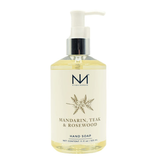 Niven Morgan Mandarin, Teak and Rosewood Hand Soap 11fl oz 325 ml