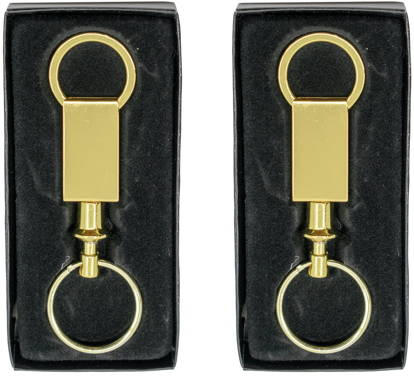 Stephanie Imports Set of 2 Quick Release, Detachable Valet Keychains With Dual Key Rings