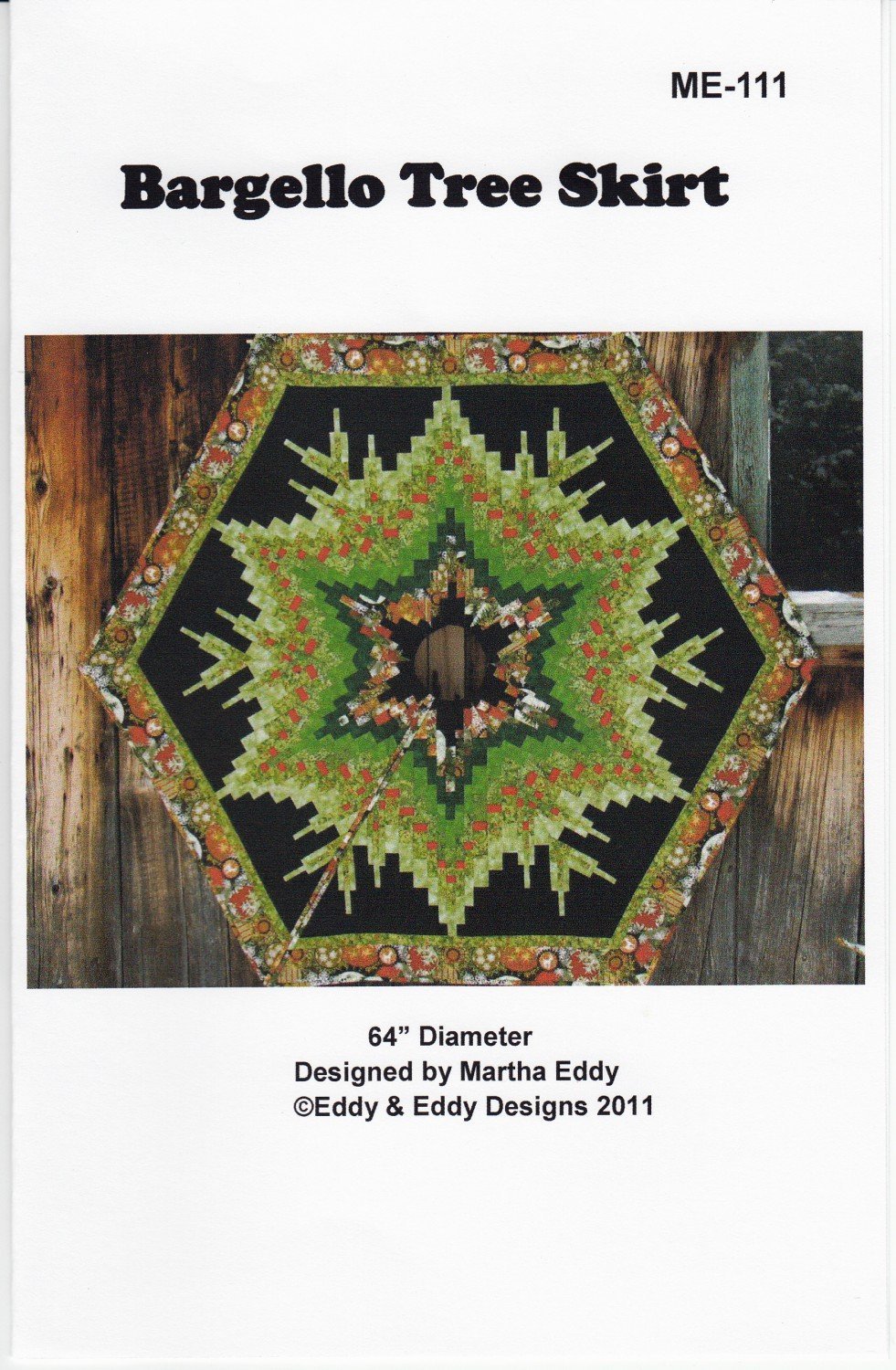 Bargello Tree Skirt Christmas Holiday Martha Eddy Quilt Pattern ME-111