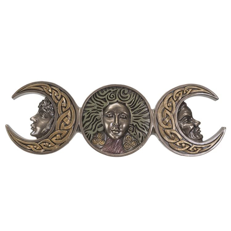 Pacific Giftware Triple Moon Goddess Resin Wall Plaque