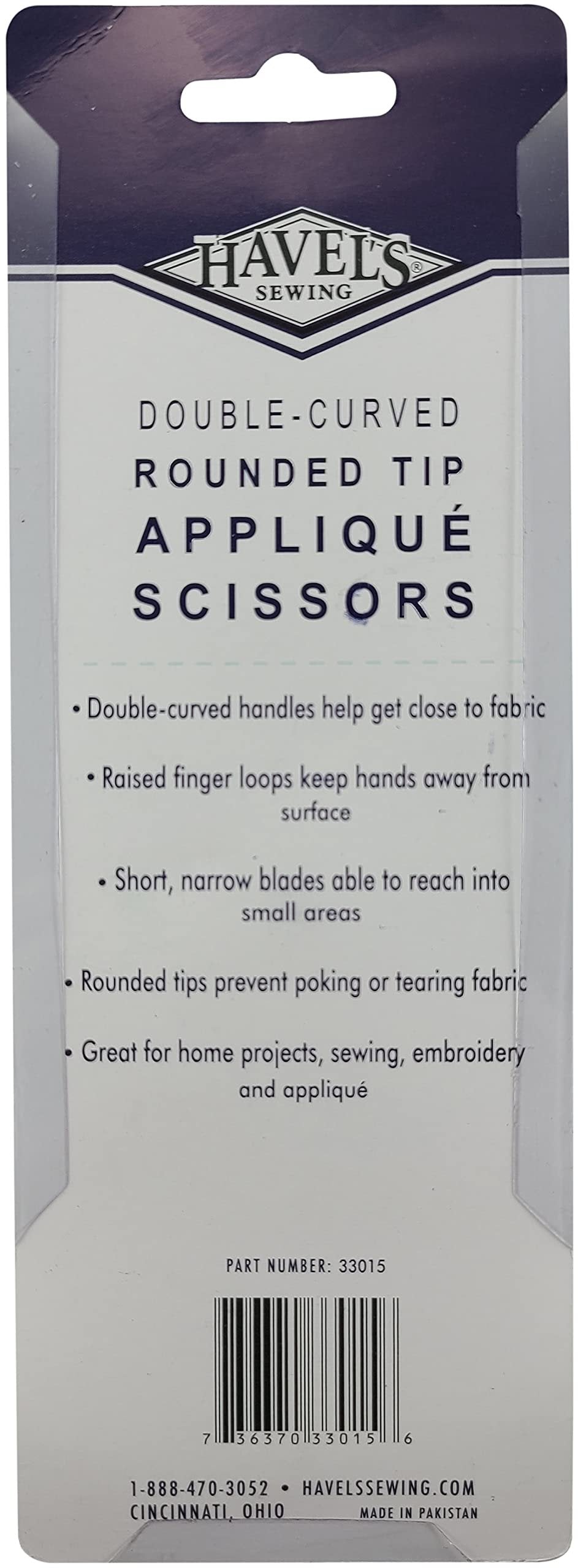 Havel's Double-Curved Applique scissors, Silver