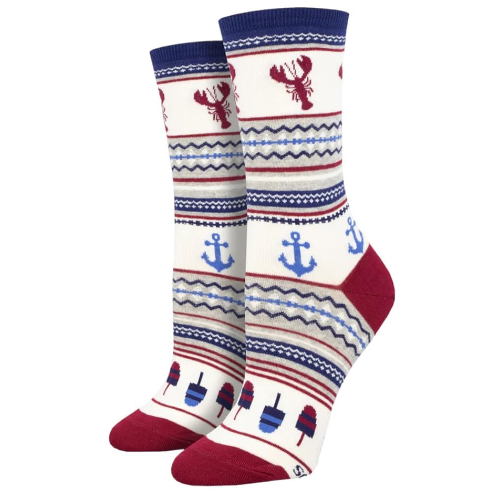 Socksmith Women's Crew Socks Lobster Fair Isle