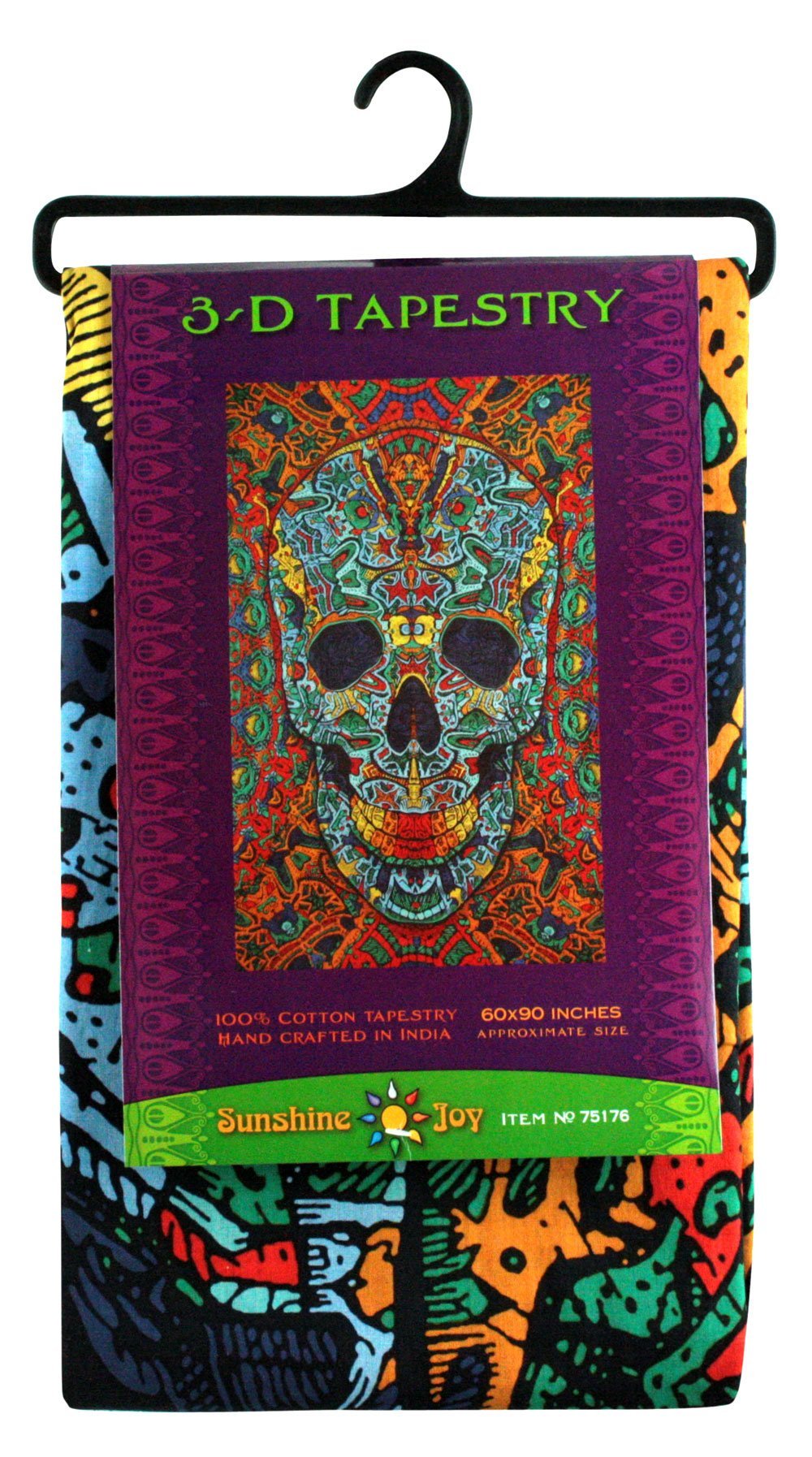 Sunshine Joy® 3D Skull Tapestry - Beach Sheet - Hanging Wall Art