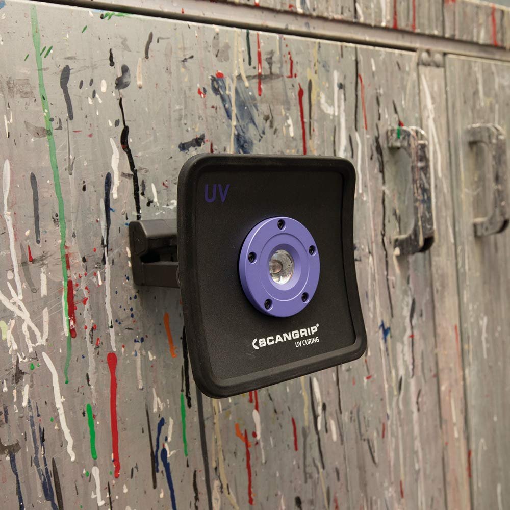 SCANGRIP NOVA-UV S, Rechargeable and Portable LED Flood Light for Fast UV Curing, Paint Repair of Larger Areas, Handheld, can be Used on Plastic and Heat Sensitive Material