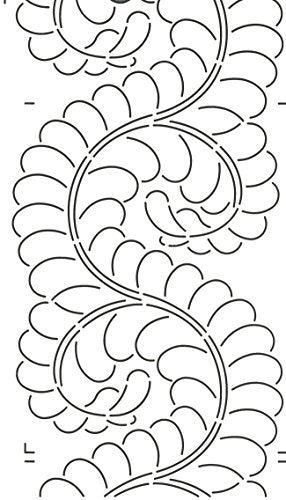 Quilting Creations Feather Border for Use with 422QC Quilt Stencil, 8"