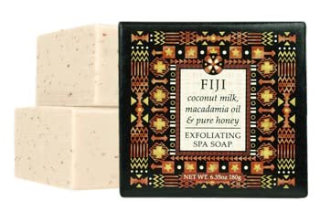 Greenwich Bay Destination Exfoliating Spa Soaps 7 Piece Set of 6.35 Ounce Bars - Travel to London, Kyoto, Tahiti, Paris, Fiji, Morocco, and Sicily without leaving your home