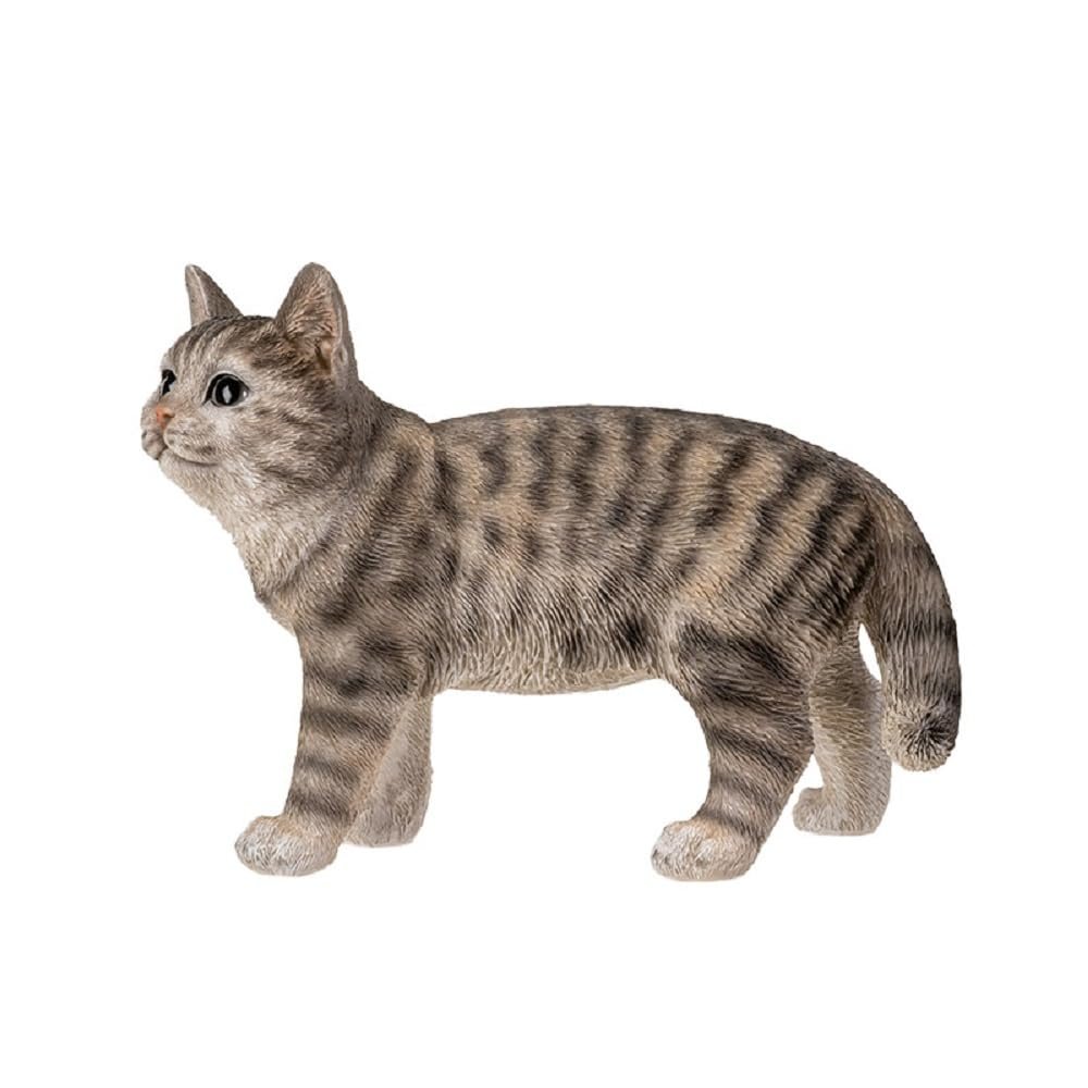 Pacific Trading Grey Tabby Cat, 7.68-inches Height, Cold Cast Resin, Home, Home Décor