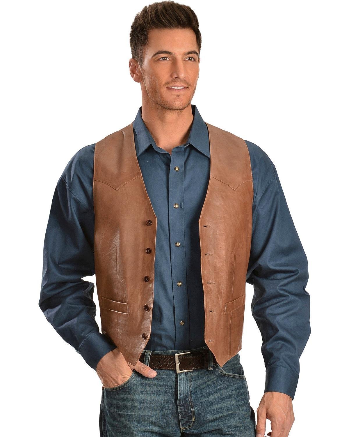 Scully Men's Lamb Leather Vest - 503-189