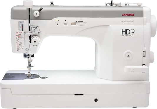 Janome HD9 White: Heavy Duty High Speed Portable Industrial Sewing Machine, with Extra Large Bobbin