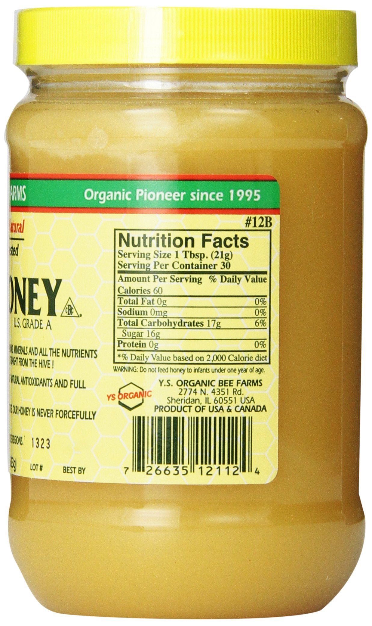Y.S. Eco Bee Farms Raw Honey - 22 oz (4 Pack)