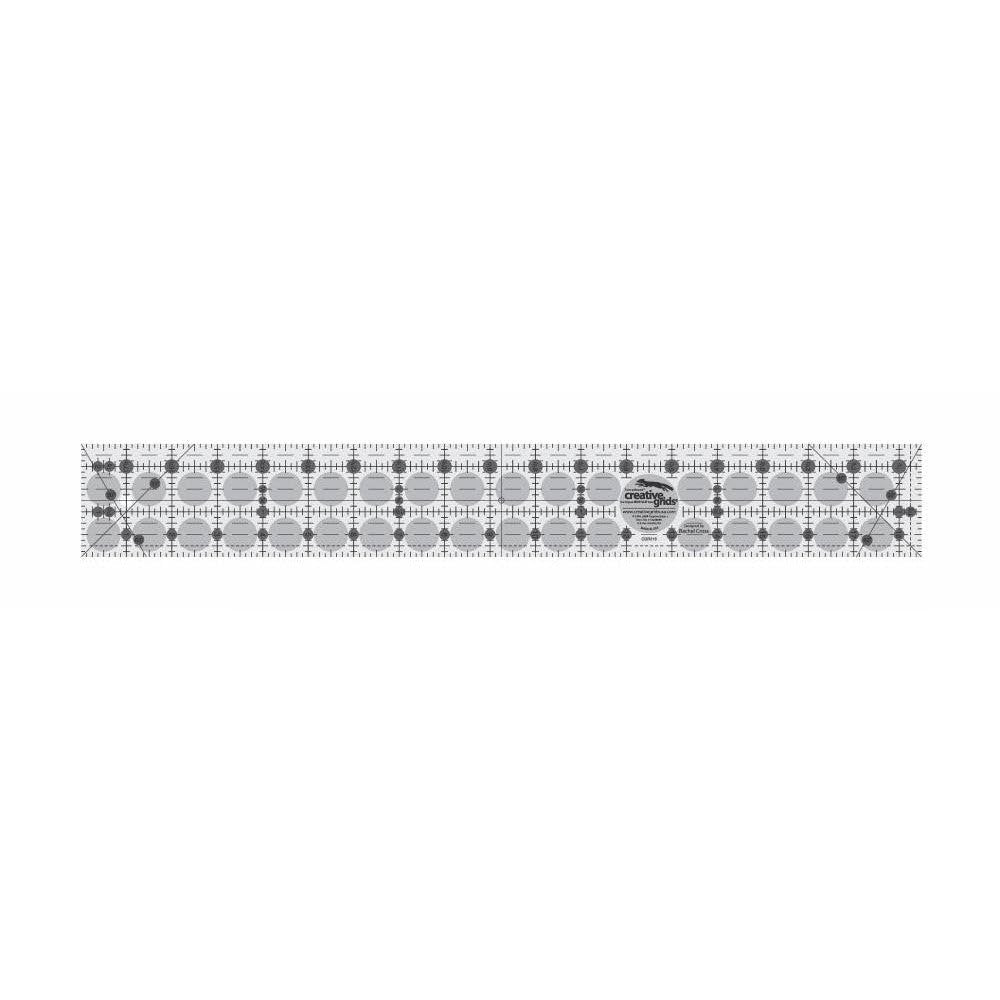 Creative Grids Quilt Ruler 2-1/2in x 18-1/2in Rectangle – CGR218 – Made in USA, Non-Slip Grip Acrylic Quilting, Sewing, Crafting, Patchwork Ruler for Measuring & Cutting Fabric
