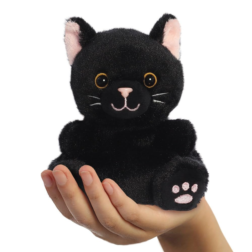Aurora, 13551, Palm Pals Twilight Black Cat 5In, Soft Toy, Black