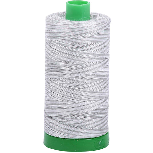 Aurifil Thread #4060 Silver Moon Variegated Cotton Mako 40 wt 1094 Yard Spool