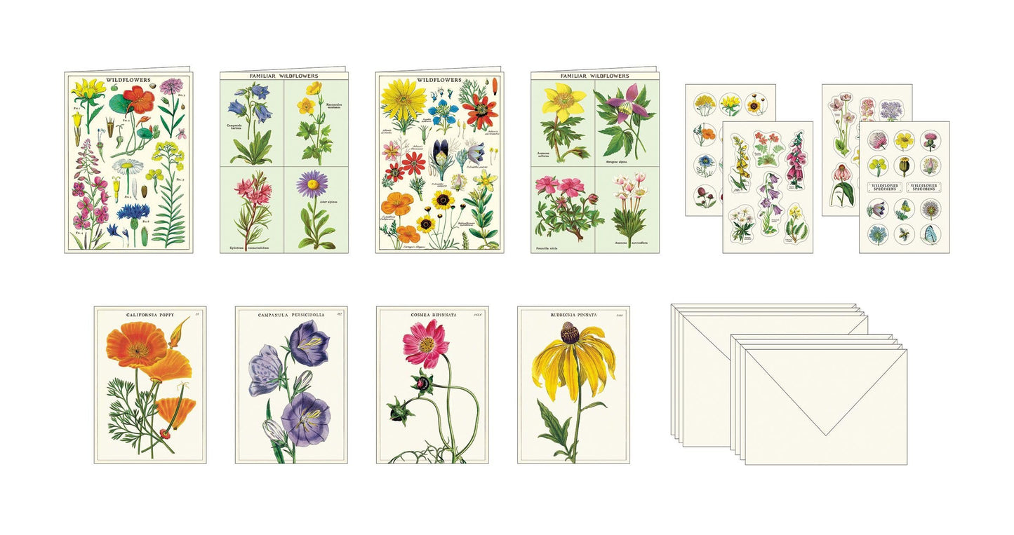 Cavallini Papers & Co. Wildflowers Stationery Set