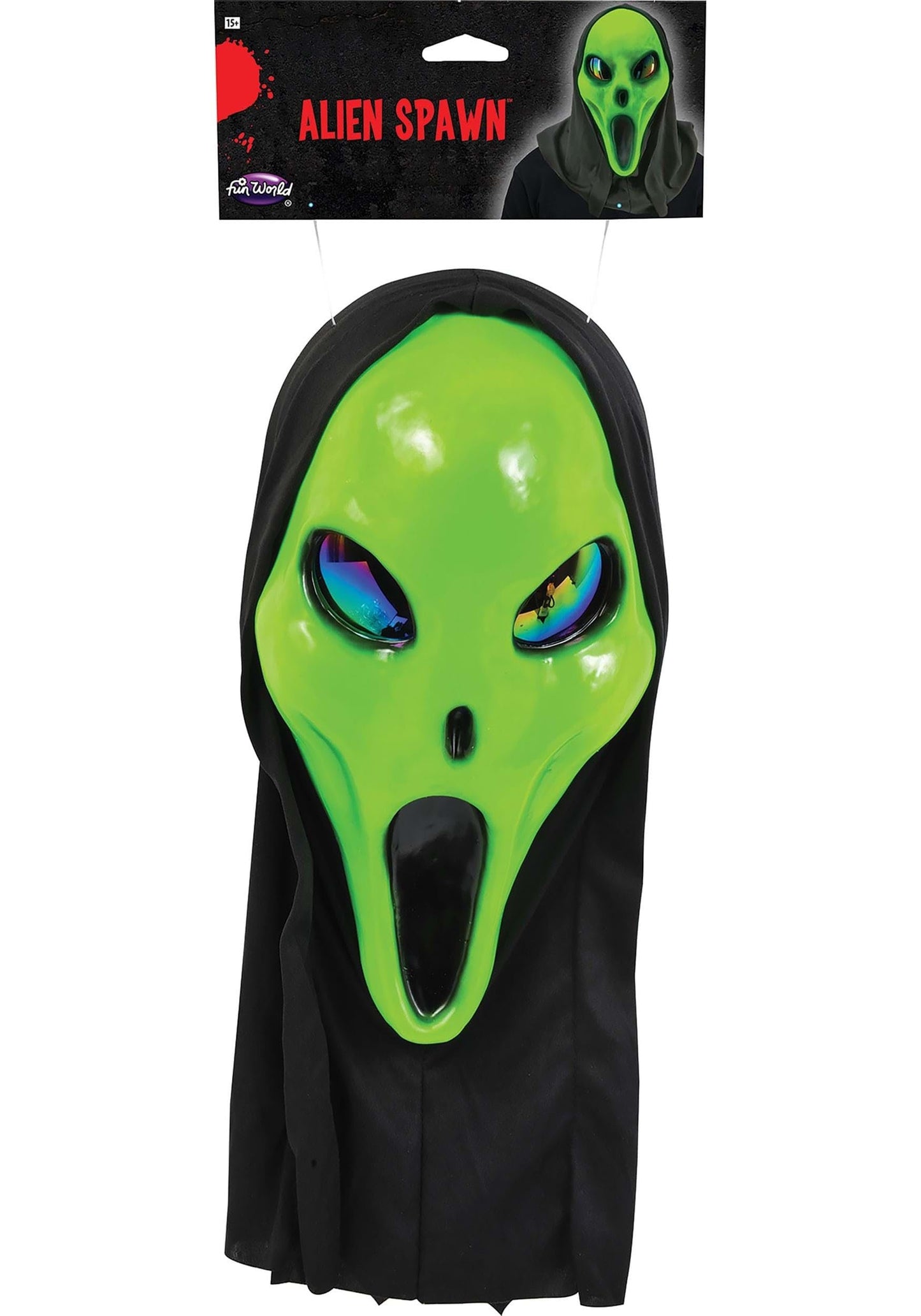 Fun World Adult Green Alien Spawn Costume Mask | Alien Costume Masks Standard