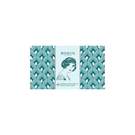 Bohin BOOK of 40 NEEDLES-BLUE SOLANGE, one