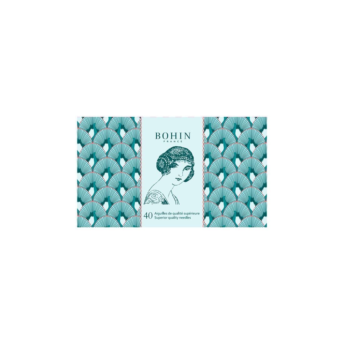 Bohin BOOK of 40 NEEDLES-BLUE SOLANGE, one