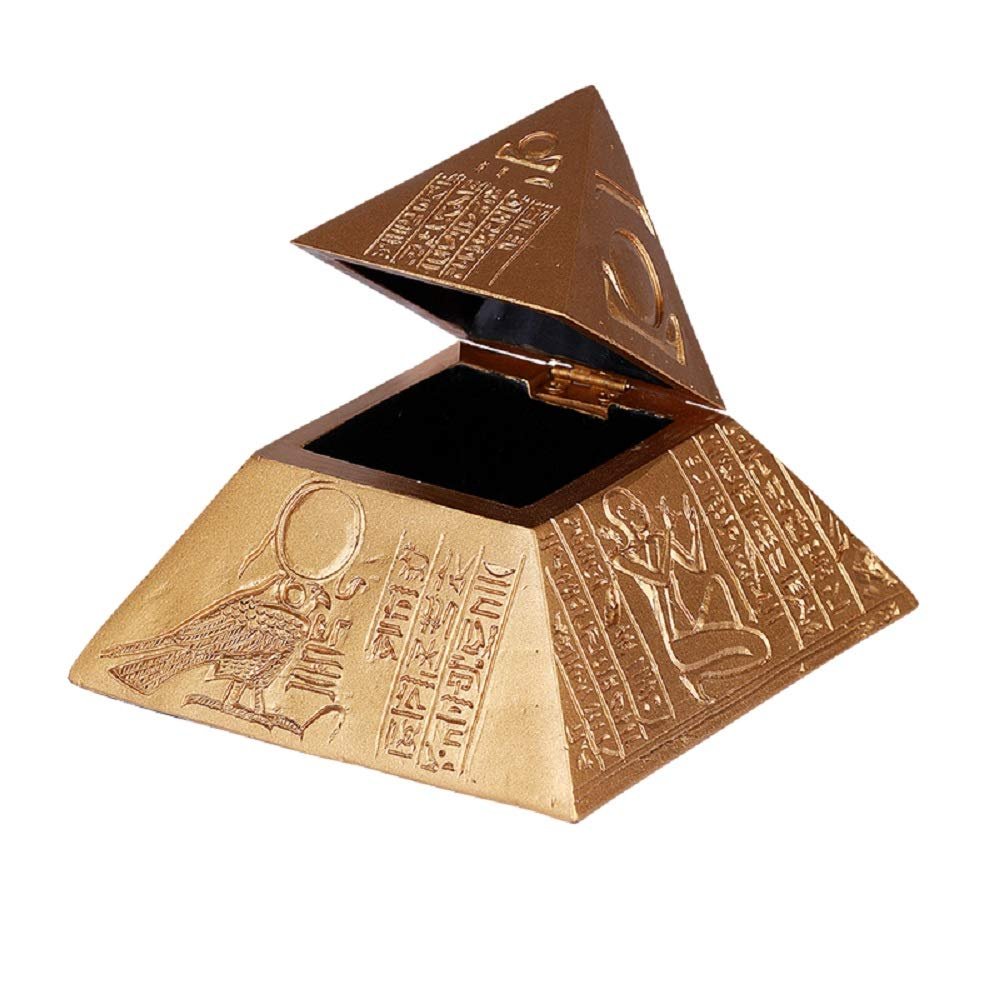 Pacific Trading Egyptian Pyramid Jewelry Trinket Keepsake Box Container New