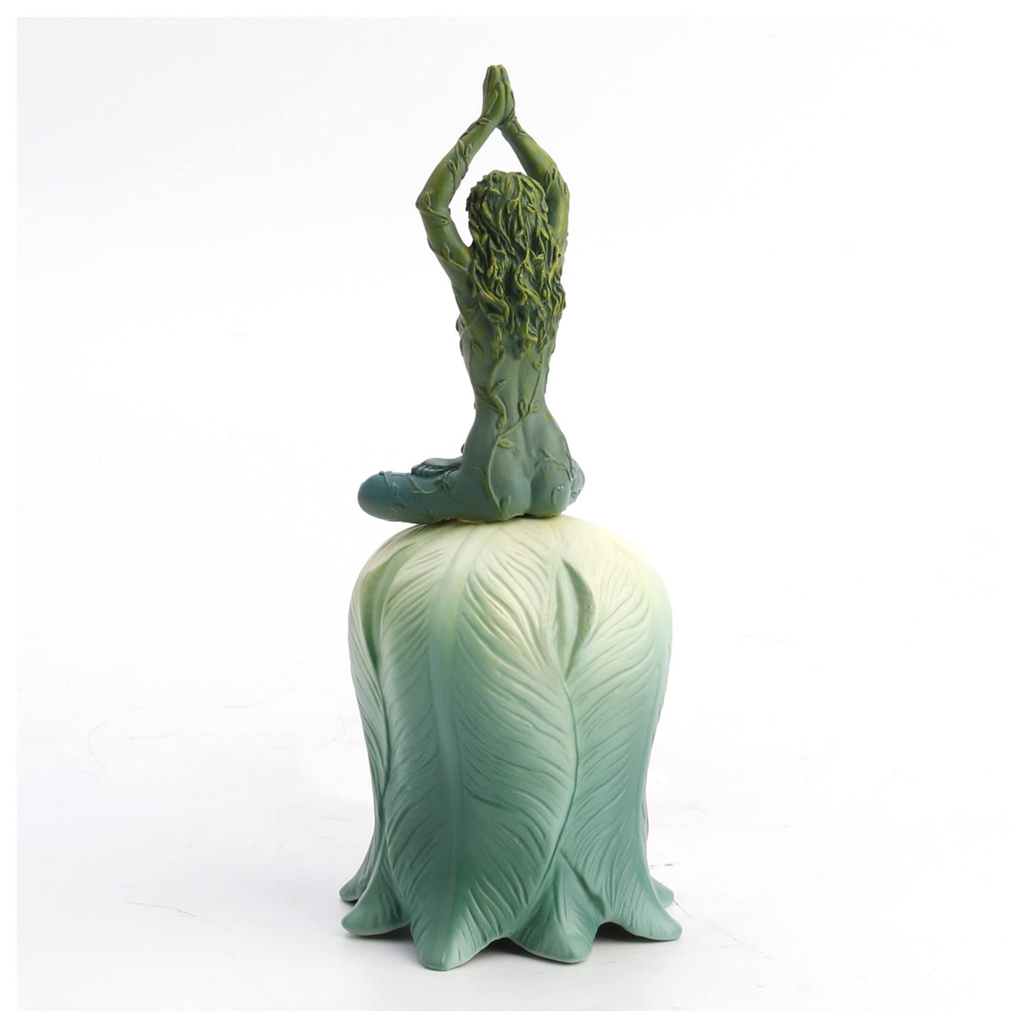 Veronese Design 6 3/4" Mother Earth Gaia Arms Raised Meditation Flower Hand Bell Resin Figurine