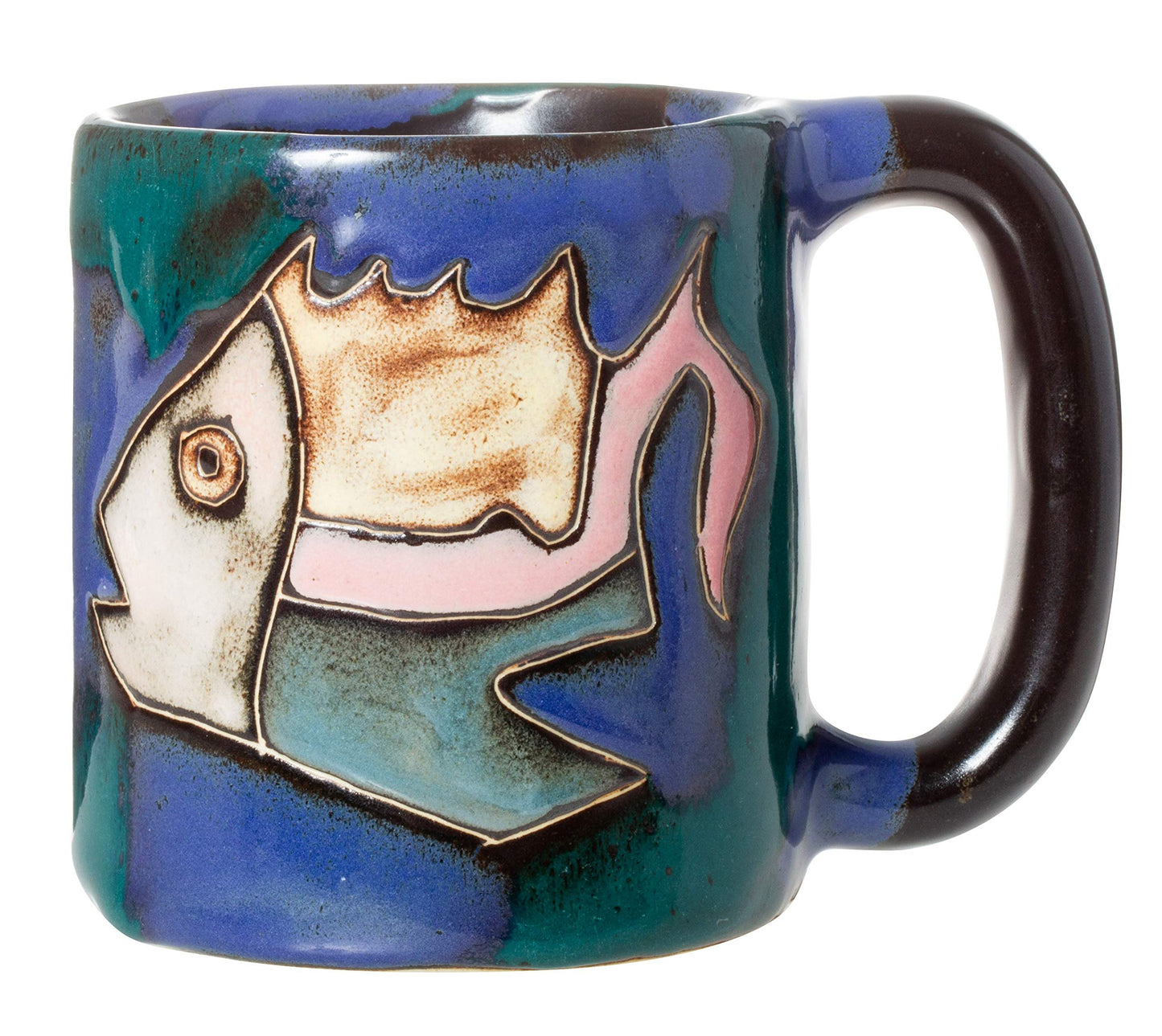 Mara Stoneware Fish in Sea 16oz Handcrafted Mug