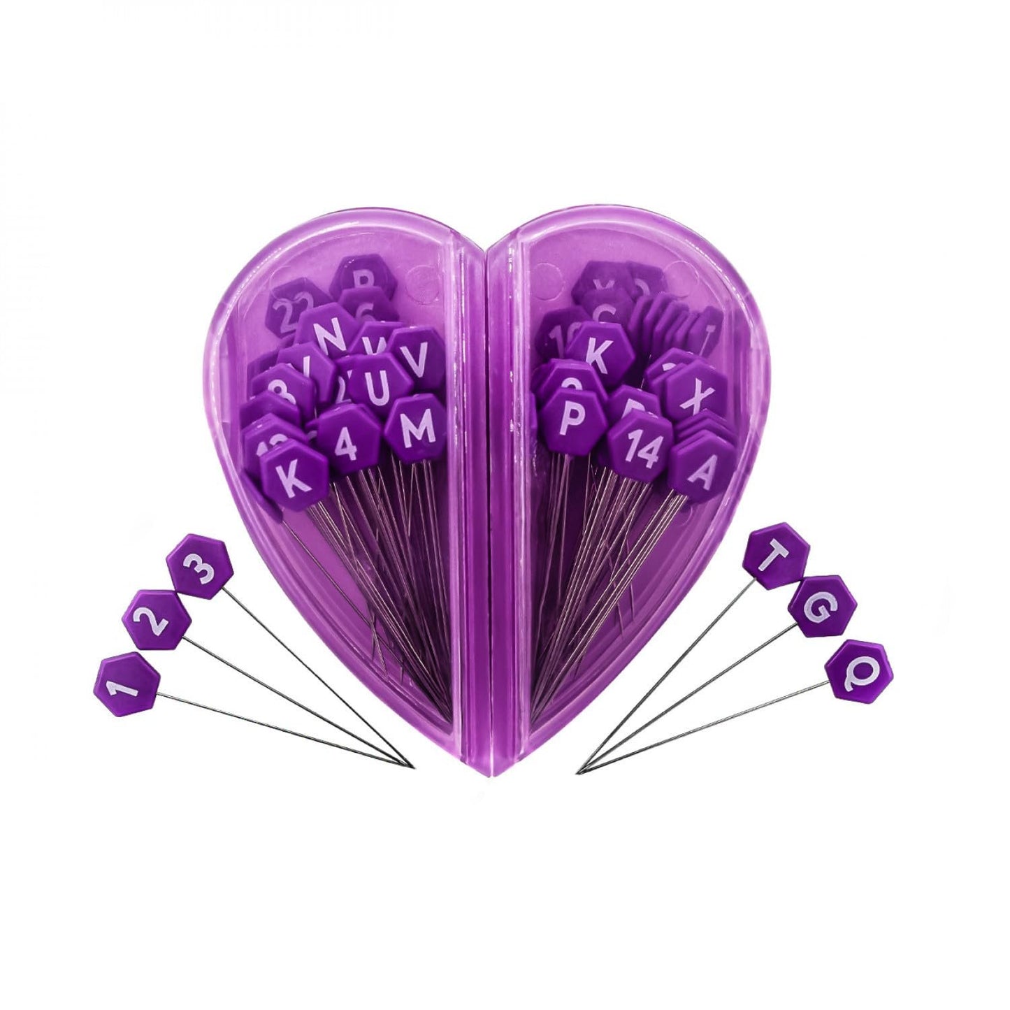 The Gypsy Quilter ABC 123 Cool Pins, Purple