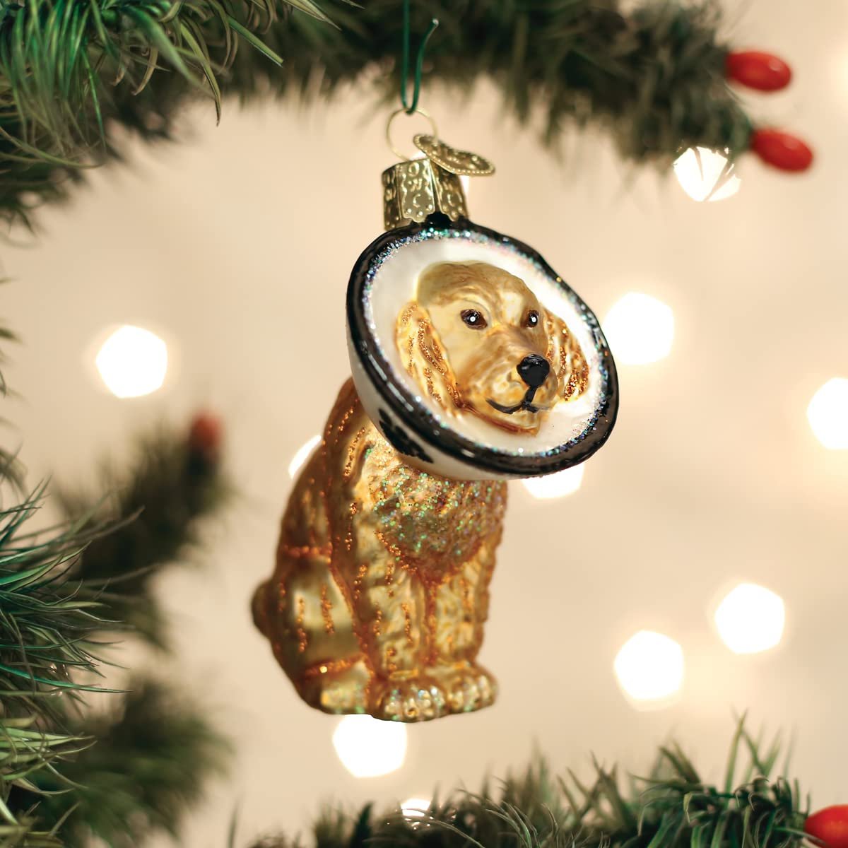 Old World Christmas Ornaments: Dog and Pet Accessories Glass Blown Ornaments for Christmas Tree